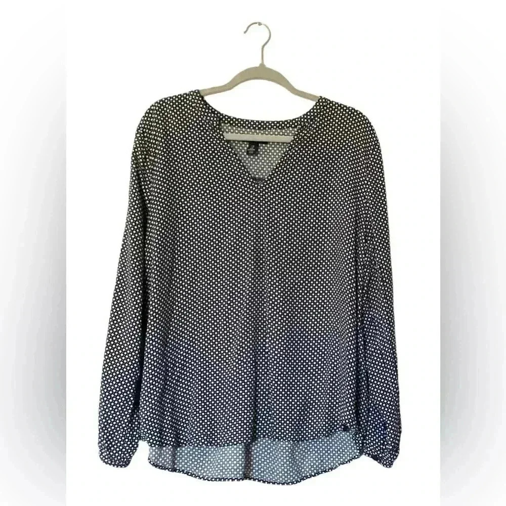 GAP Women’s  black & white Polkadot Blouse Top Size XL